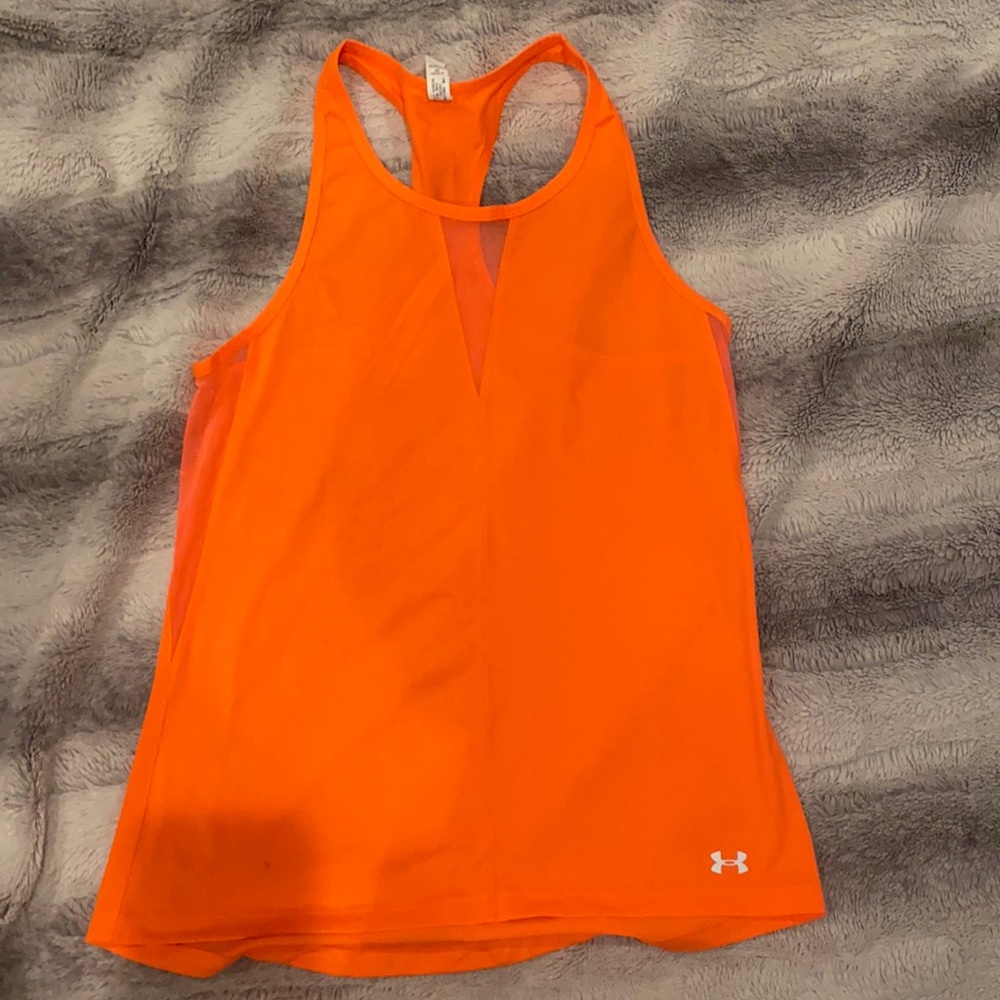 Orange Under Armour workout tank. In perfect condition.